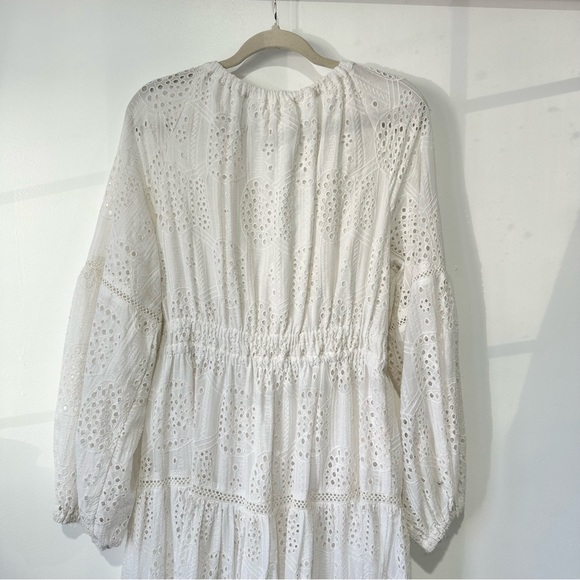 NWT ALC Mackenna Eyelet Deep-V Maxi Dress White Sold Out - Picture 10 of 11